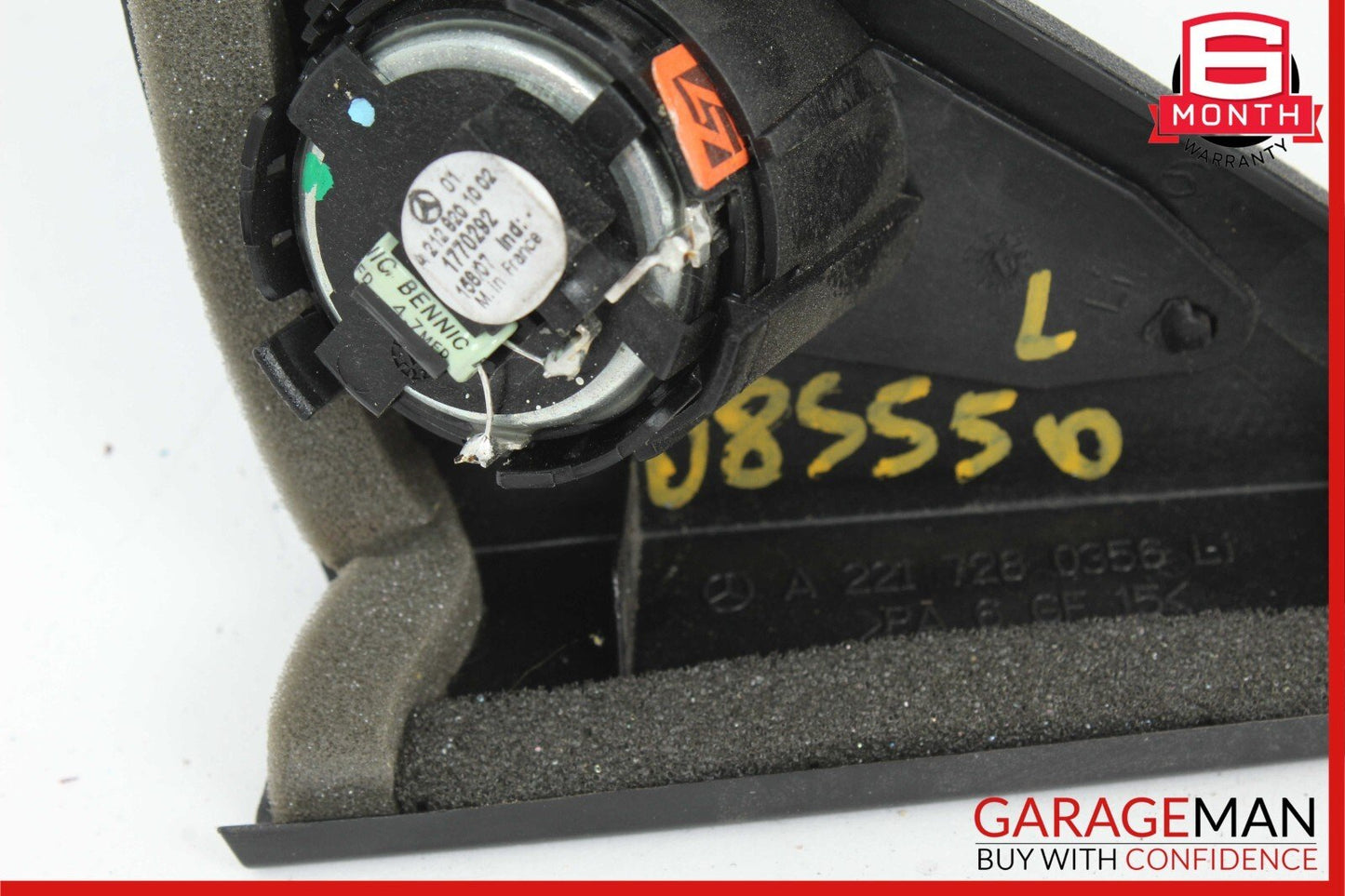 07-13 Mercedes W221 S350 S550 S63 Front Left Door Tweeter Speaker Cover Black