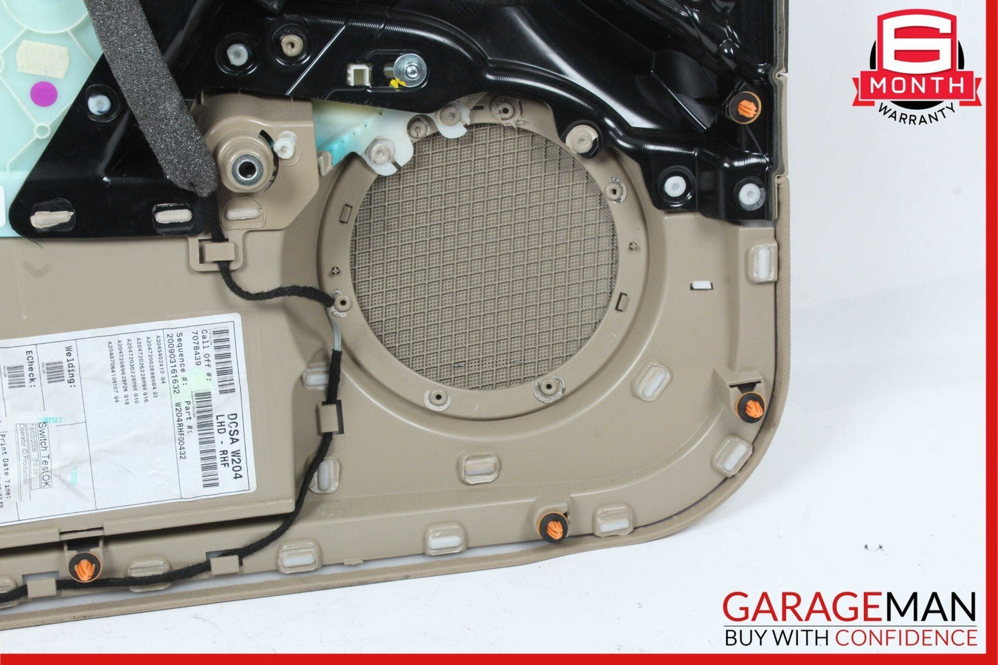 08-14 Mercedes W204 C300 C350 Sedan Front Right Side Interior Door Panel OEM