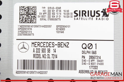 14-20 Mercedes R172 SLC300 Audio Sirius Satellite Radio Receiver Module