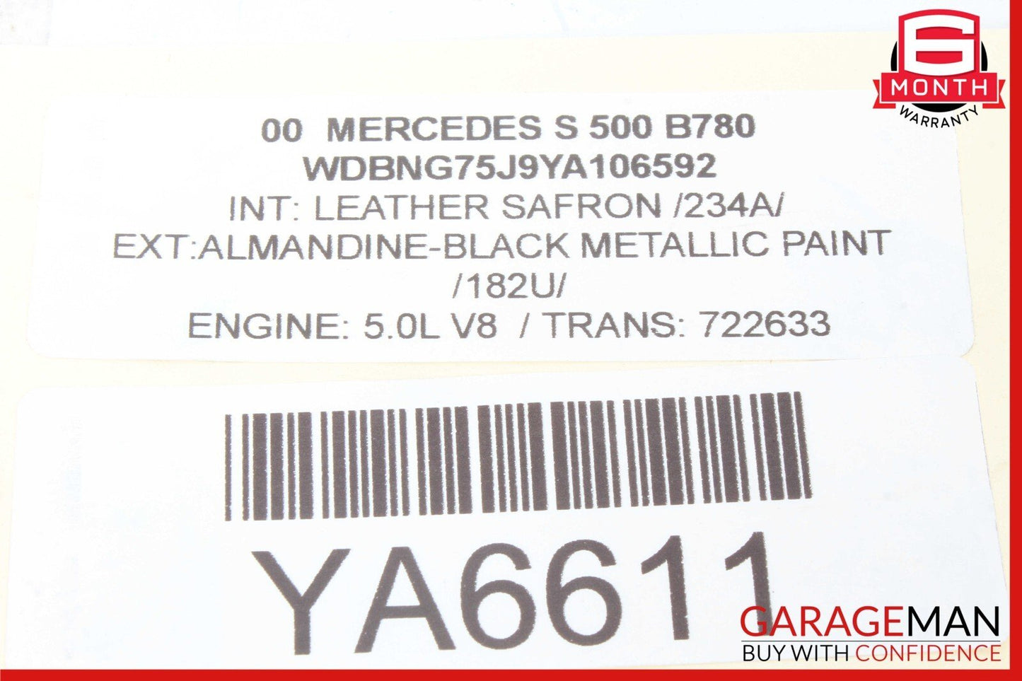 00-06 Mercedes W220 S500 Rear Right / Left Side Upper Control Arm 2203521105 OEM