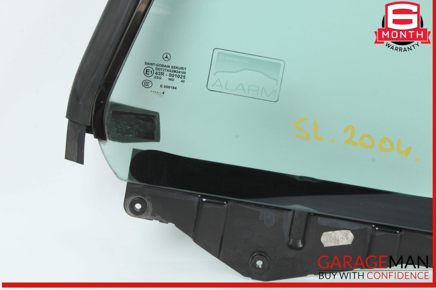 03-12 Mercedes R230 SL500 SL55 AMG Rear Left Side Quarter Window Glass OEM
