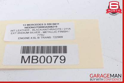 07-13 Mercedes W221 S550 S400 Rear Right or Left Side Door Control Module OEM