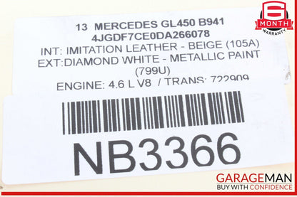 12-18 Mercedes X166 GL450 Front Right / Left Engine Timing Chain Cover Plate