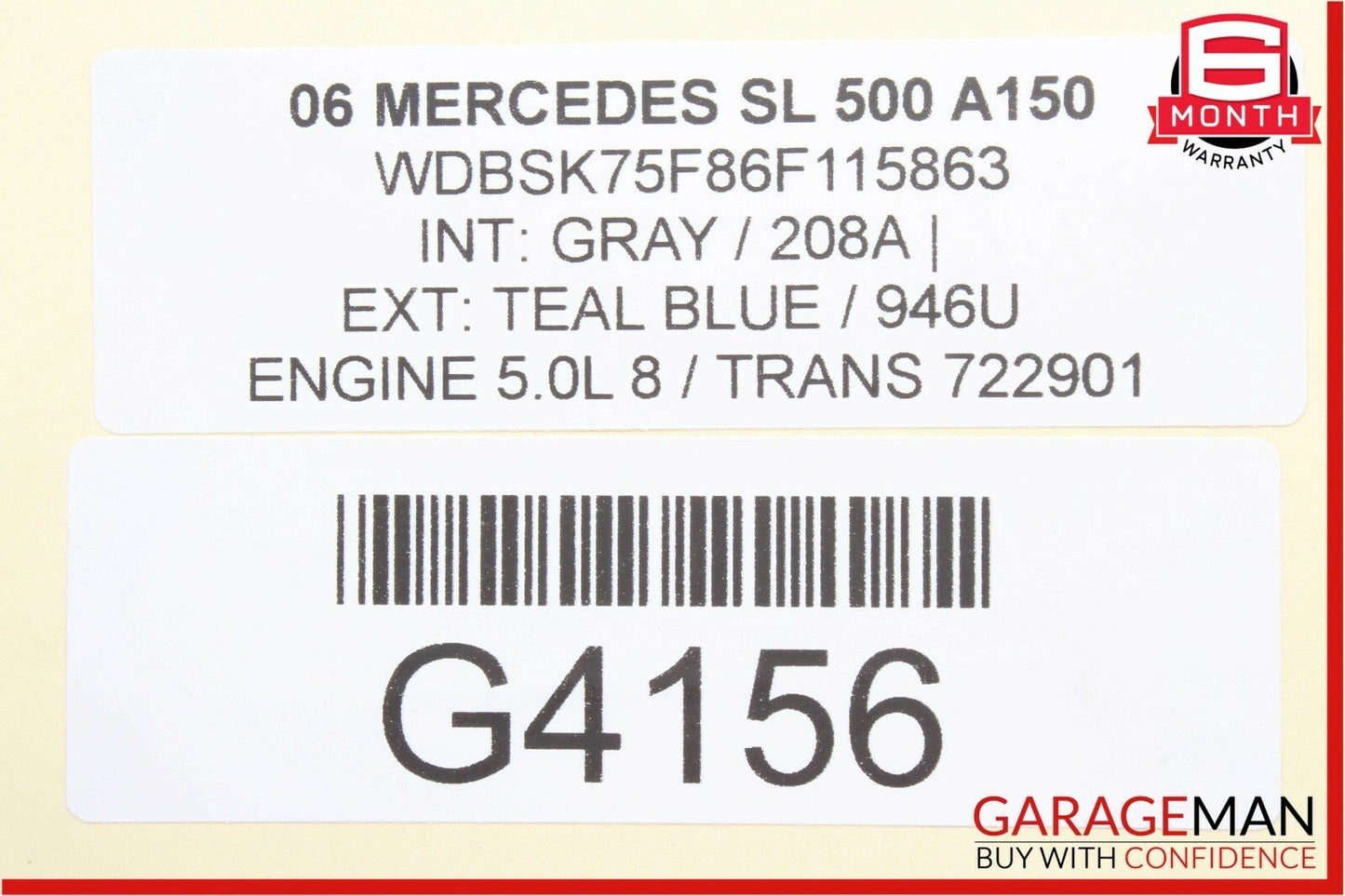 03-11 Mercedes R230 SL500 Rear Left Side Convertible Hinge Cylinder Cable Wire