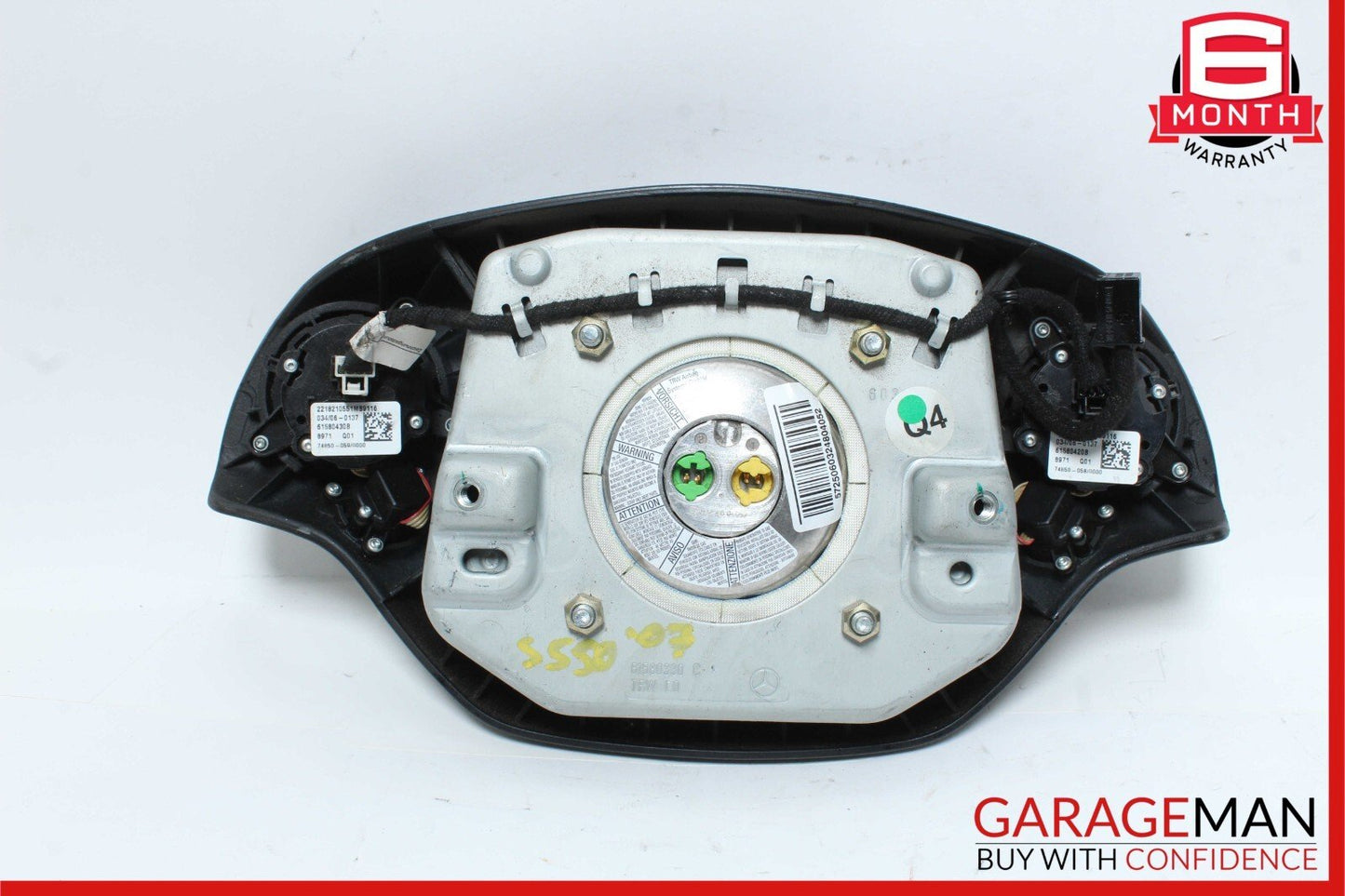 07-10 Mercedes W221 S550 S500 S450 CL550 Steering Wheel Airbag Air Bag Black