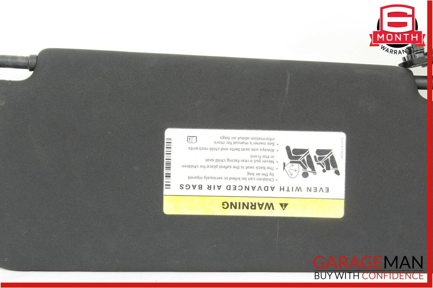 08-14 Mercedes W204 C250 C300 Front Left Side Sun Visor Sunvisor Shade Black OEM