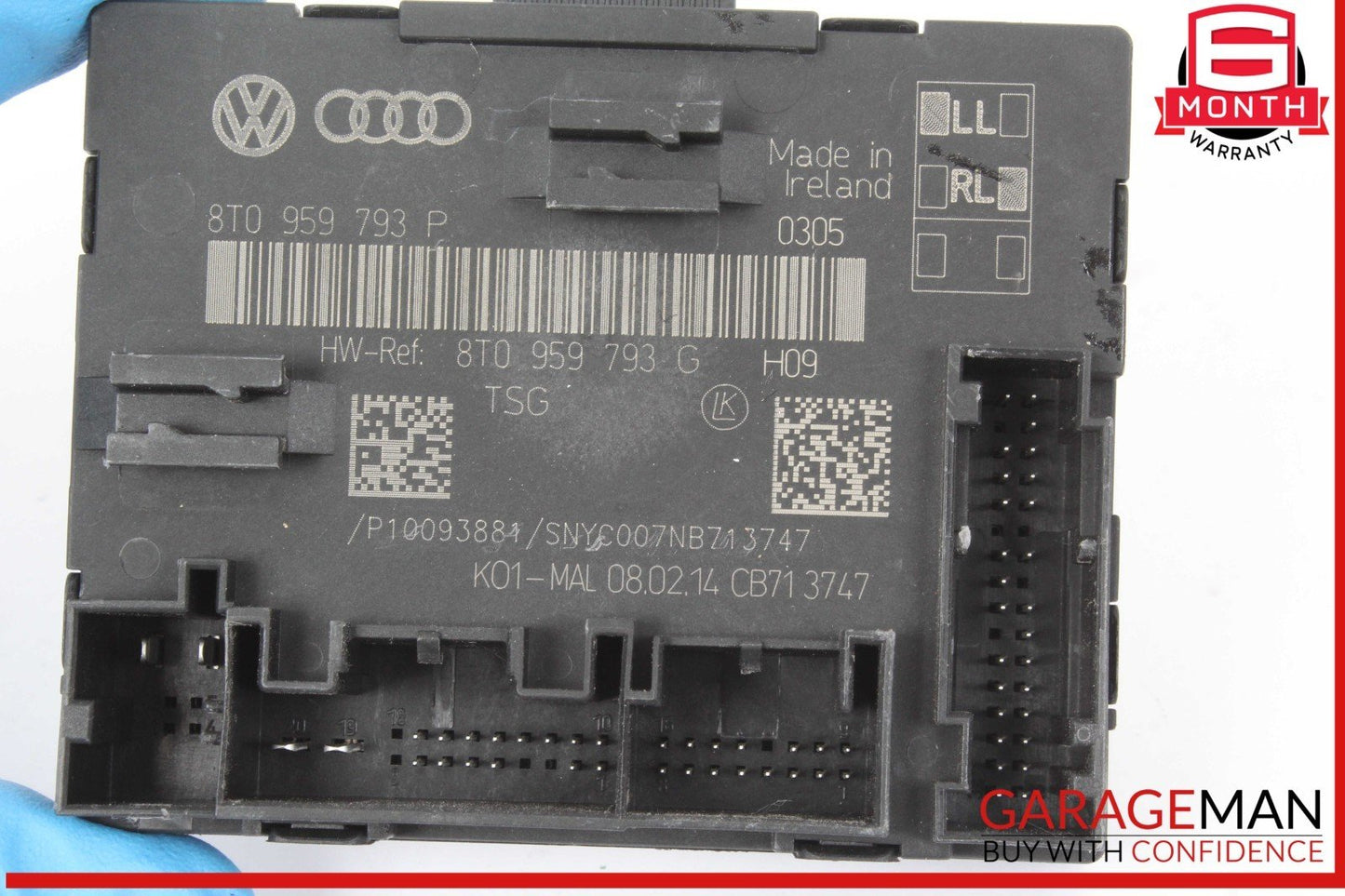 13-16 Audi A4 Front Left Driver Side Door Control Module Unit 8T0959793P OEM