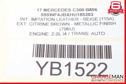 15-20 Mercedes W205 C300 GLC300 Front Left Side Dashboard Trim Panel Bezel OEM