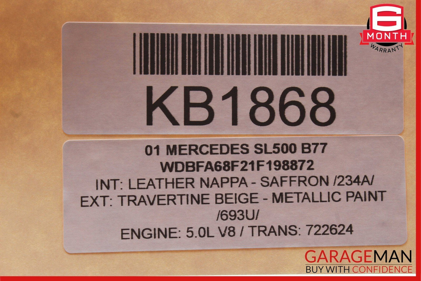 90-02 Mercedes R129 SL500 SL320 Trunk Lid Release Boot Button 1298212751 OEM