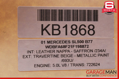 90-02 Mercedes R129 SL500 SL320 Trunk Lid Release Boot Button 1298212751 OEM
