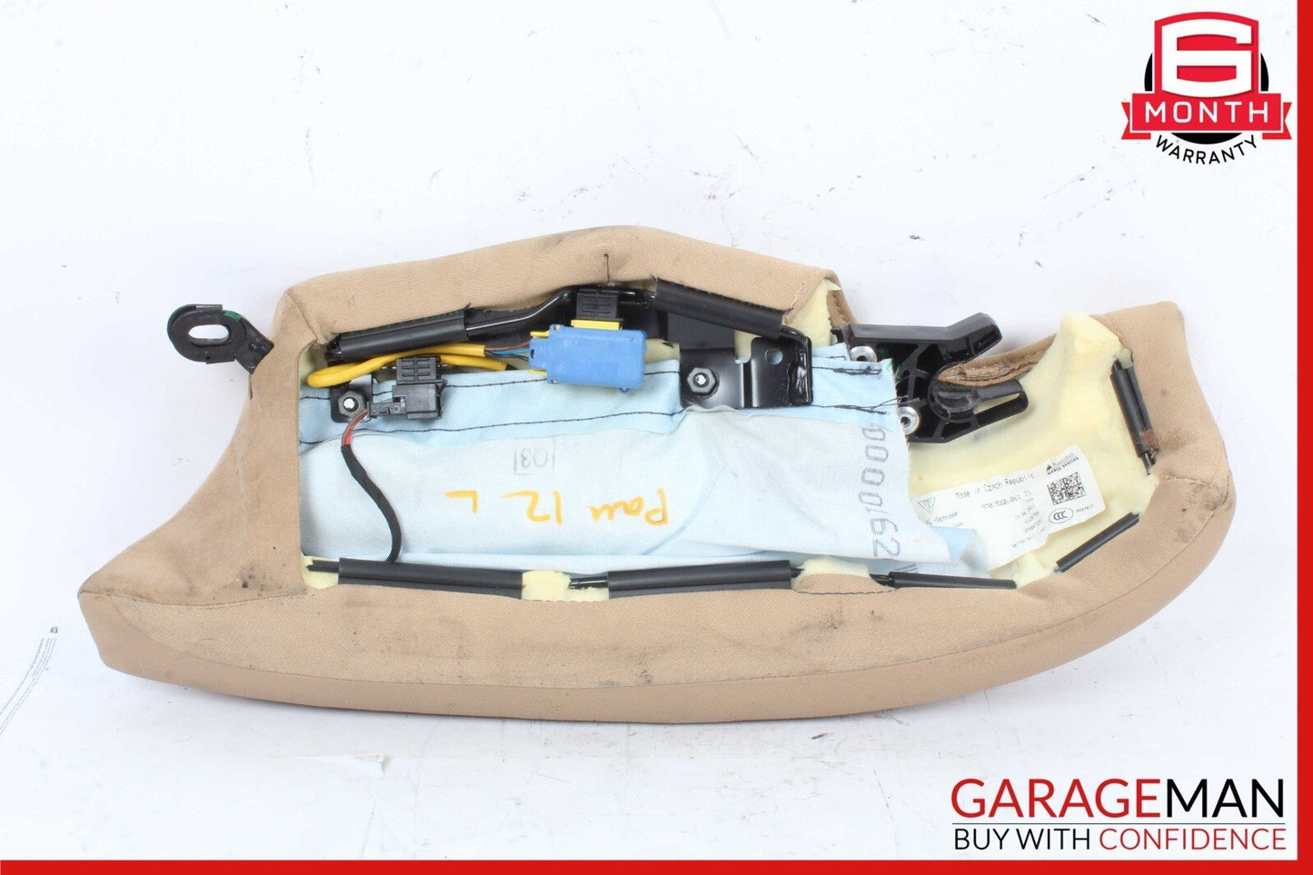 10-16 Porsche Panamera 970 Rear Left Side Seat Bolster Trim Module Assy Beige