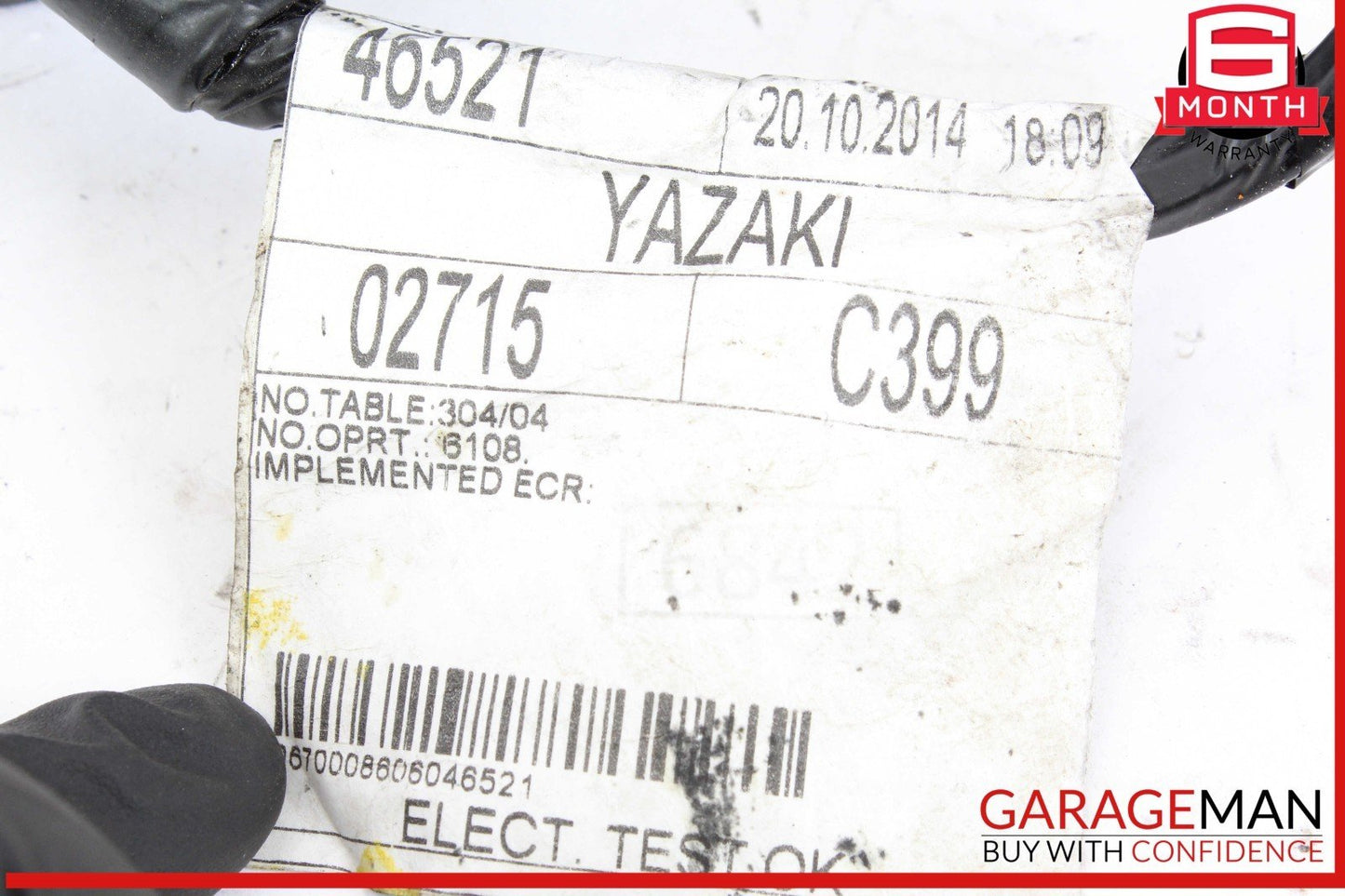 14-20 Maserati Ghibli Rear Left Driver Side Door Wire Wiring Harness OEM