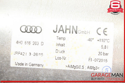 11-18 Audi A8 S8 Air Ride Suspension Pressure Tank Reservoir 4H0616203D OEM