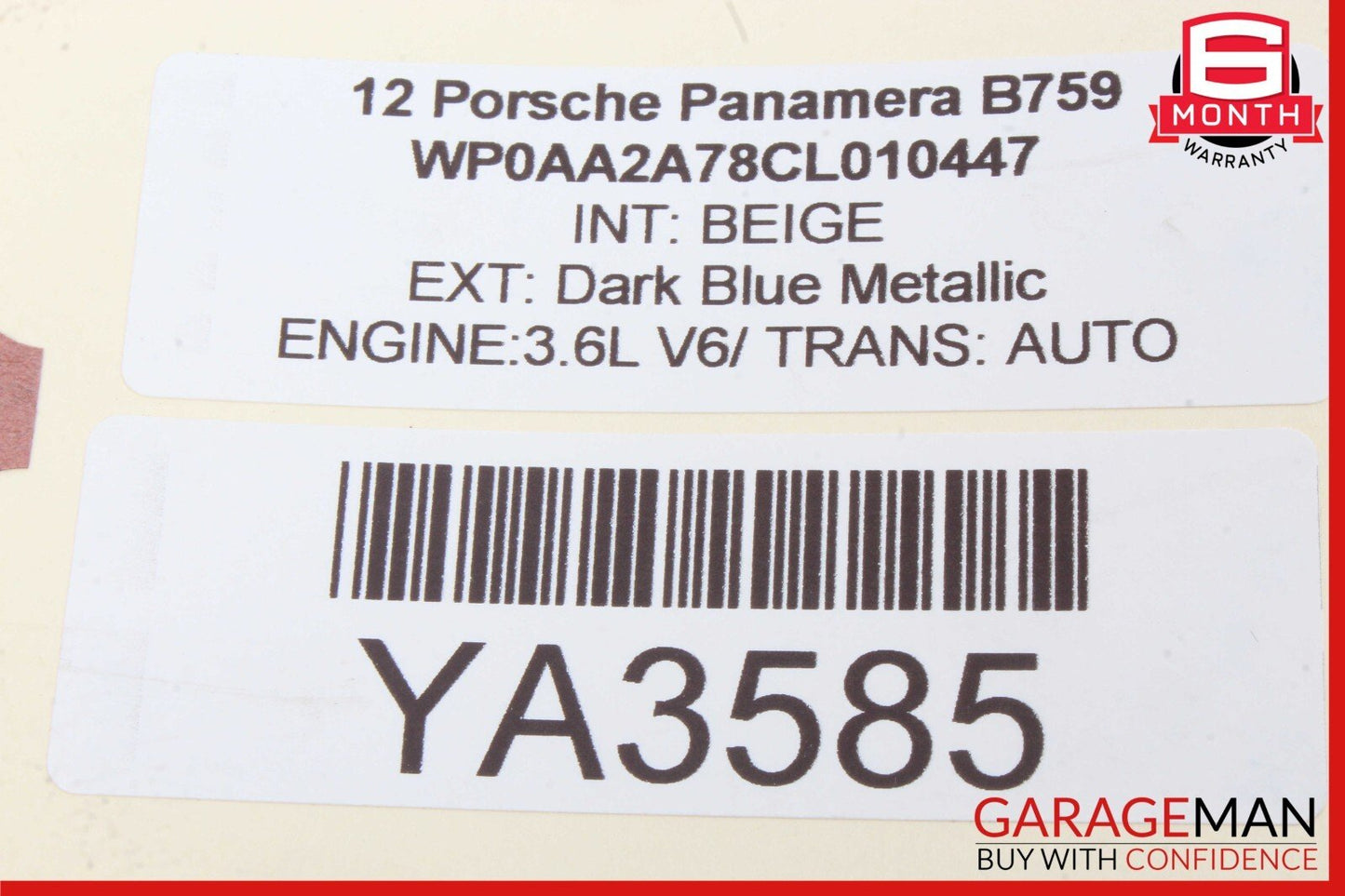 10-16 Porsche Panamera 970 Rear Right / Left Side Suspension Upper Control Arm