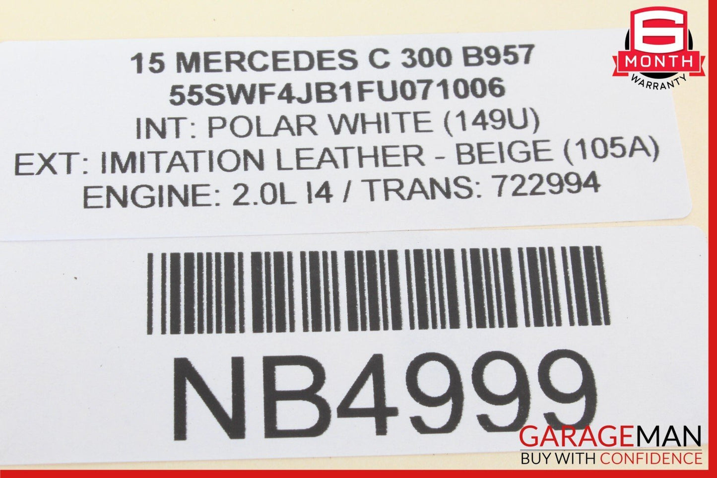 15-20 Mercedes W205 C300 Rear Left or Right Suspension Lower Control Arm OEM