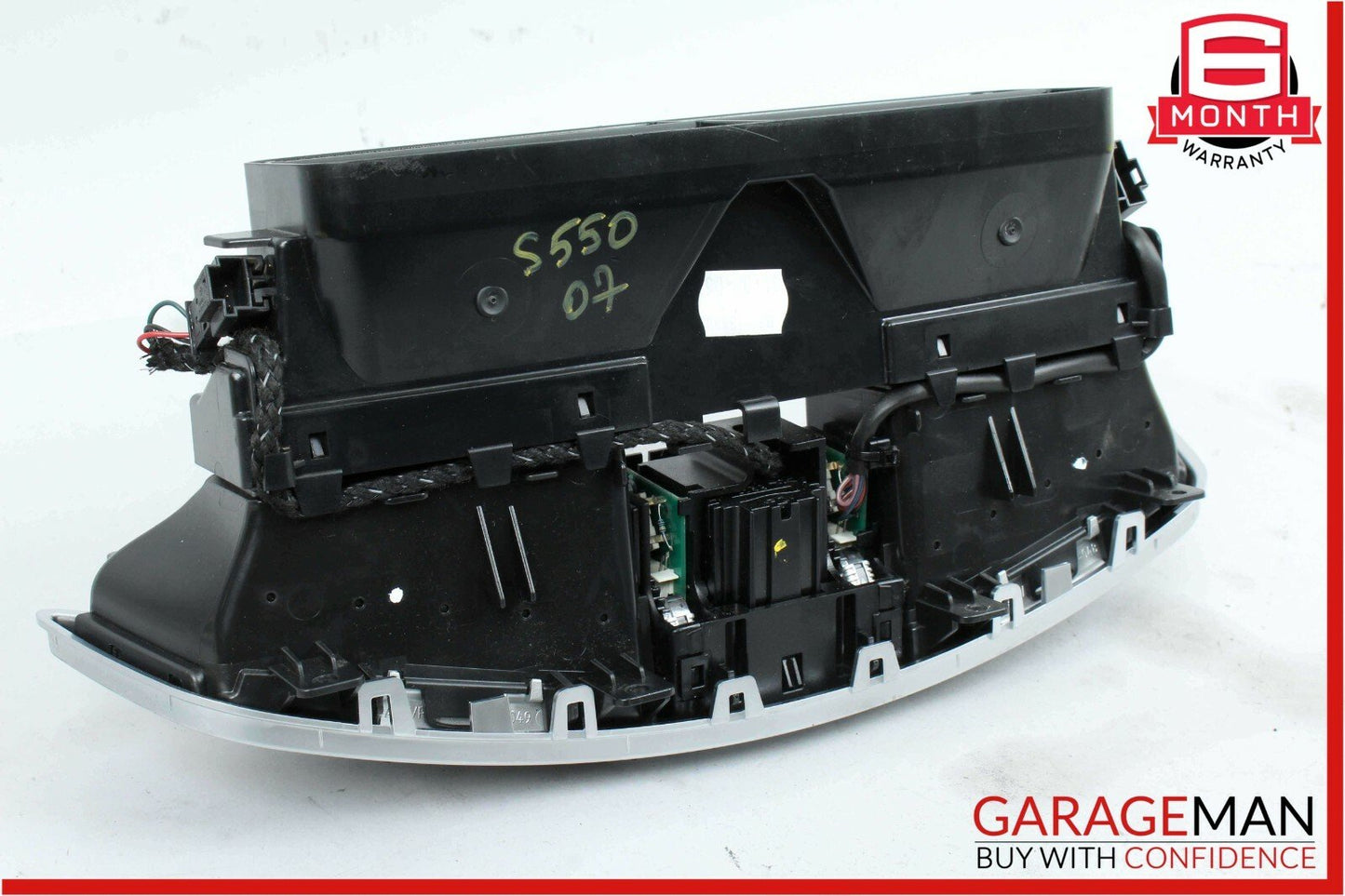 07-13 Mercedes W221 S550 S600 Dashboard Center Dash A/C Air Vent Trim Clock OEM