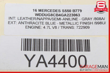 14-20 Mercedes W222 S550 S600 S63 AMG Center Console Trim Exclusive OEM