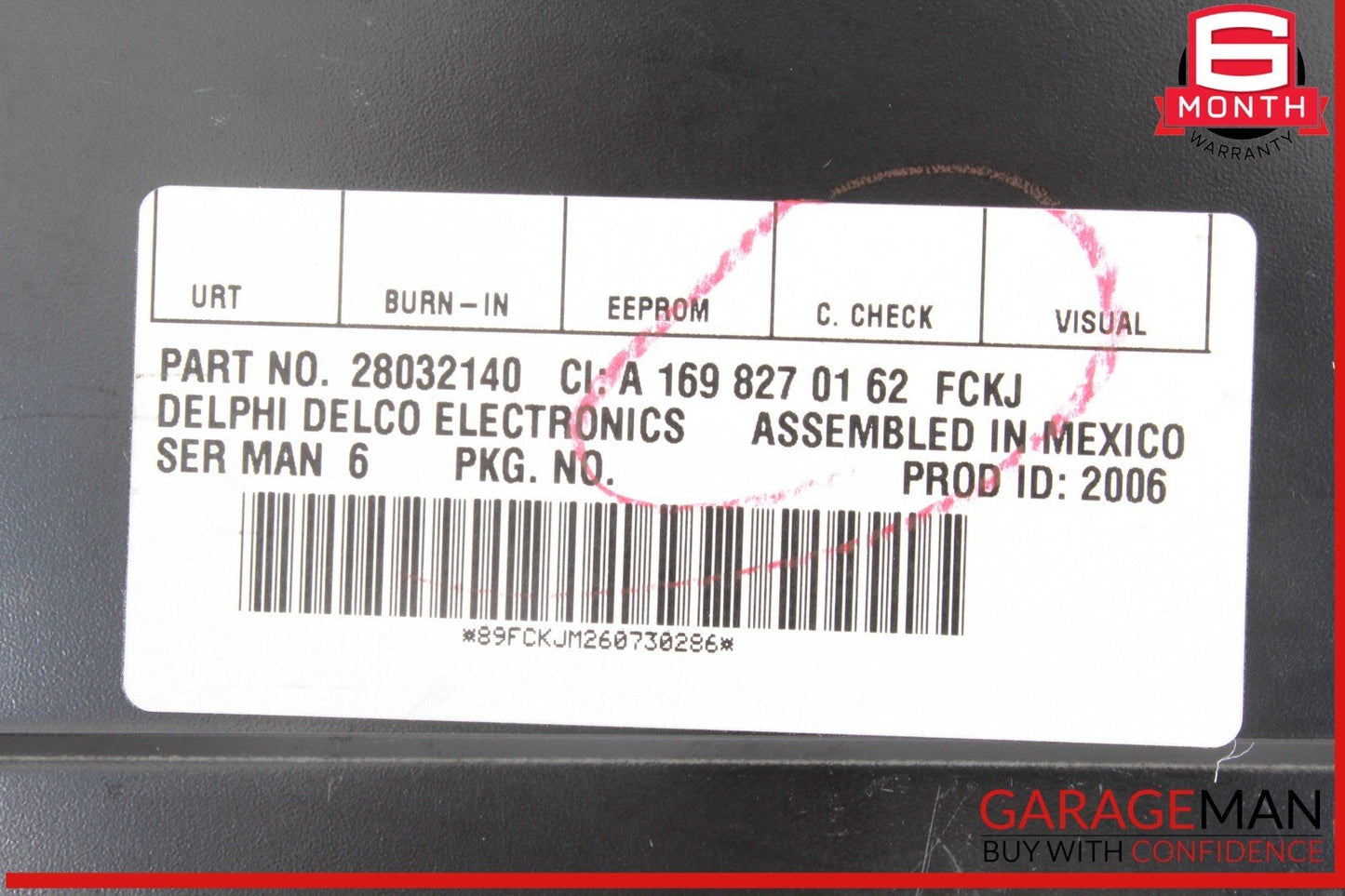 03-09 Mercedes X164 GL450 4MATIC Sirius Satellite Radio Receiver 1698270162 OEM