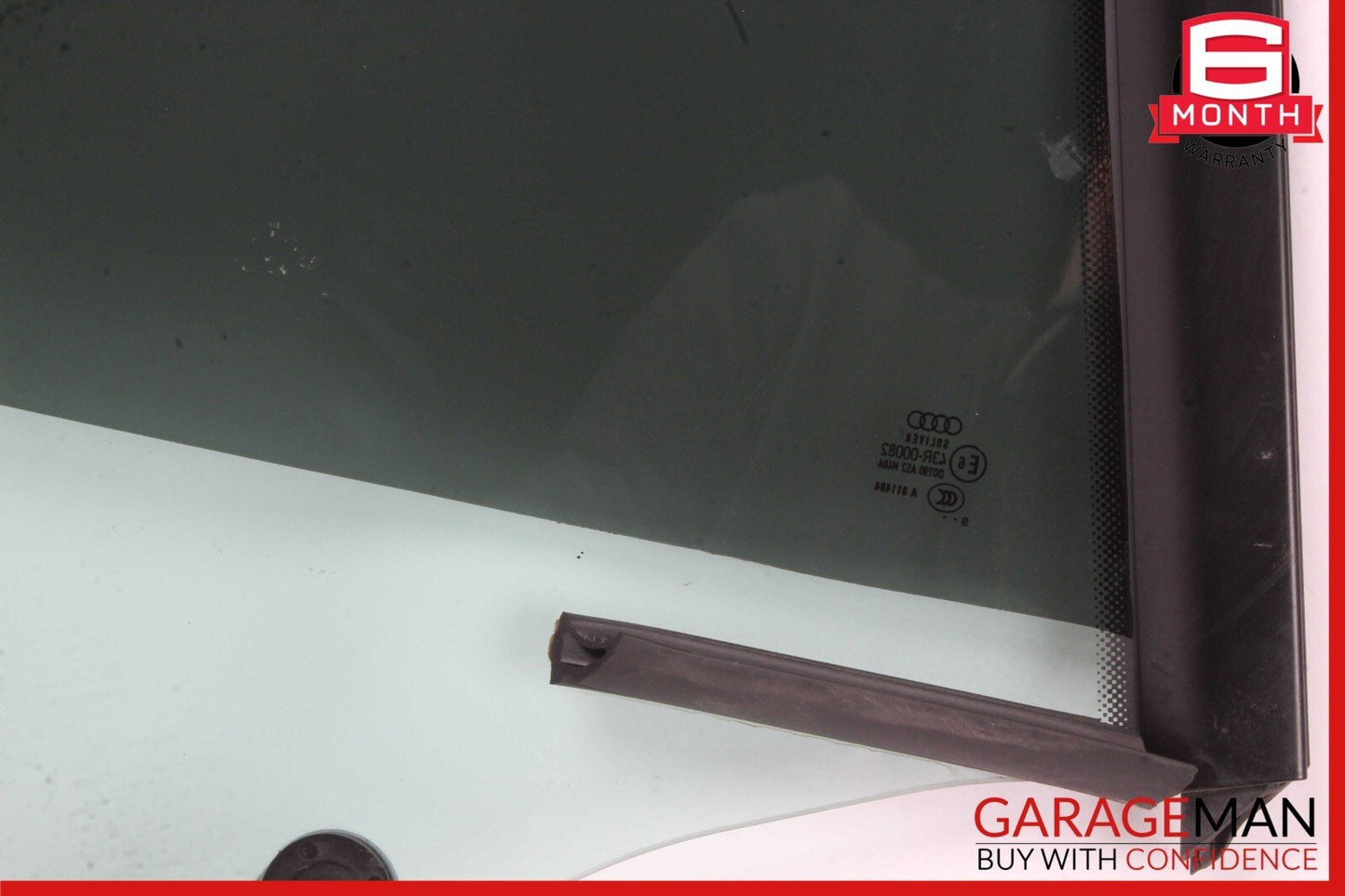 08-17 AUDI S5 REAR LEFT DRIVER DOOR QUARTER WINDOW GLASS OEM