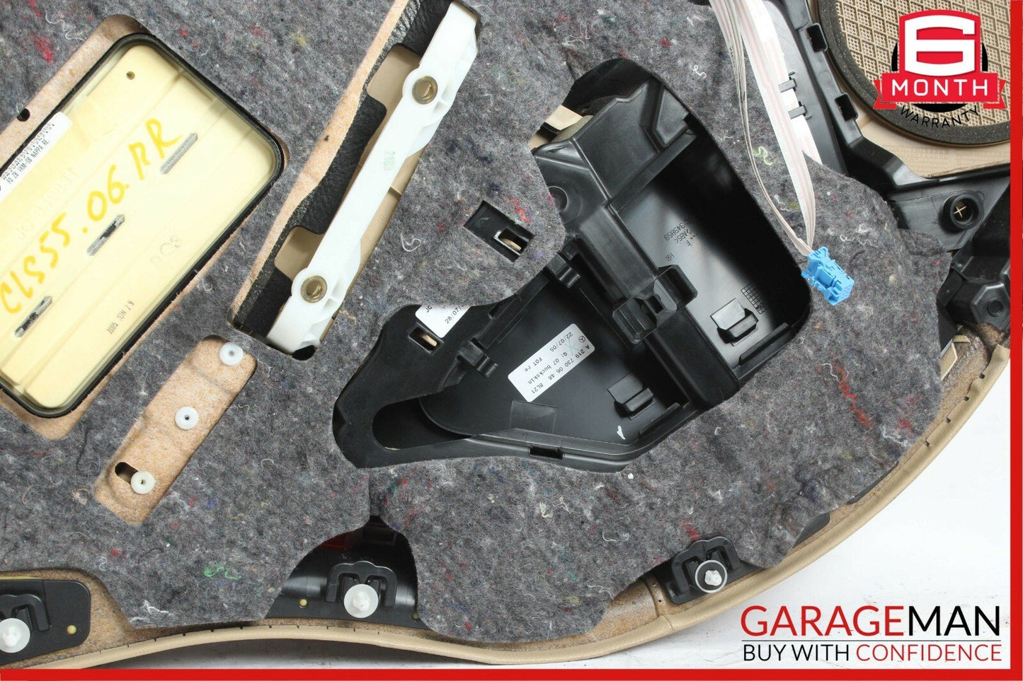 06-11 Mercedes W219 CLS55 Rear Right Side Interior Door Trim Panel Brown