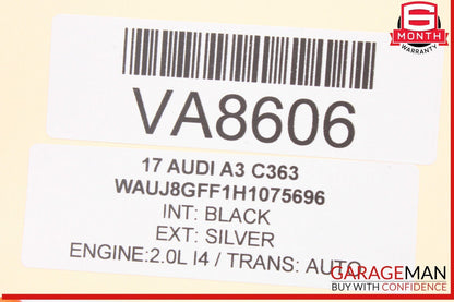 15-17 Audi A3 S3 RS3 Rear Roof Shark Fin Antenna Silver 8V0035503AK OEM