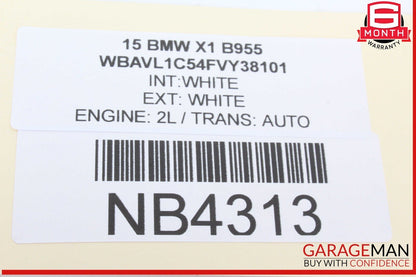 12-15 BMW X1 Front Right Passenger Side Sunvisor Sun Visor