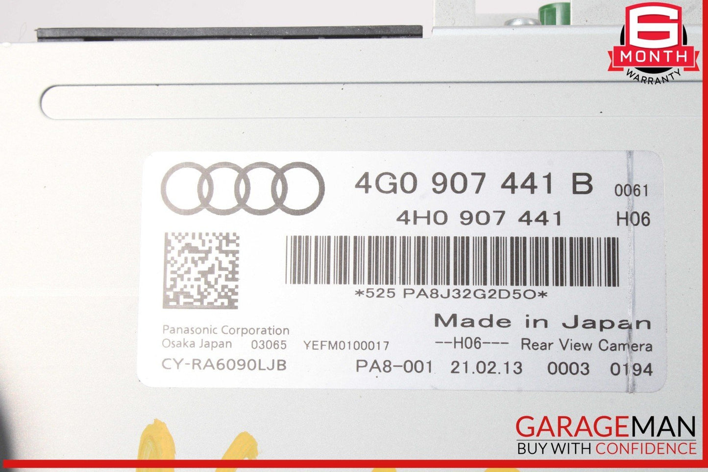 12-18 Audi A6 A7 Rear View Reverse Back Up Camera Control Module Unit 4G0907441B