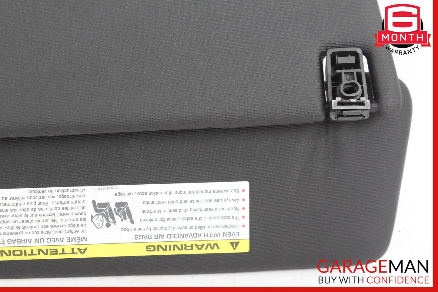 11-17 Porsche Cayenne 958 Front Right Side Sun Visor Sunshade Cover Black