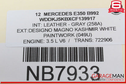08-18 Mercedes W212 E350 E400 C250 Front Right Side Door Control Module Unit OEM