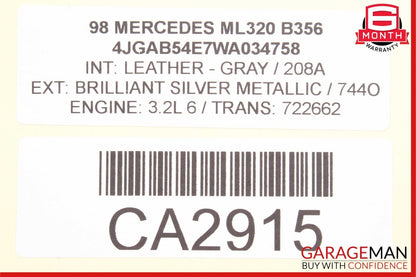 98-05 Mercedes W163 ML320 E320 ECU ECM Engine Control w/ ESP Stability Module
