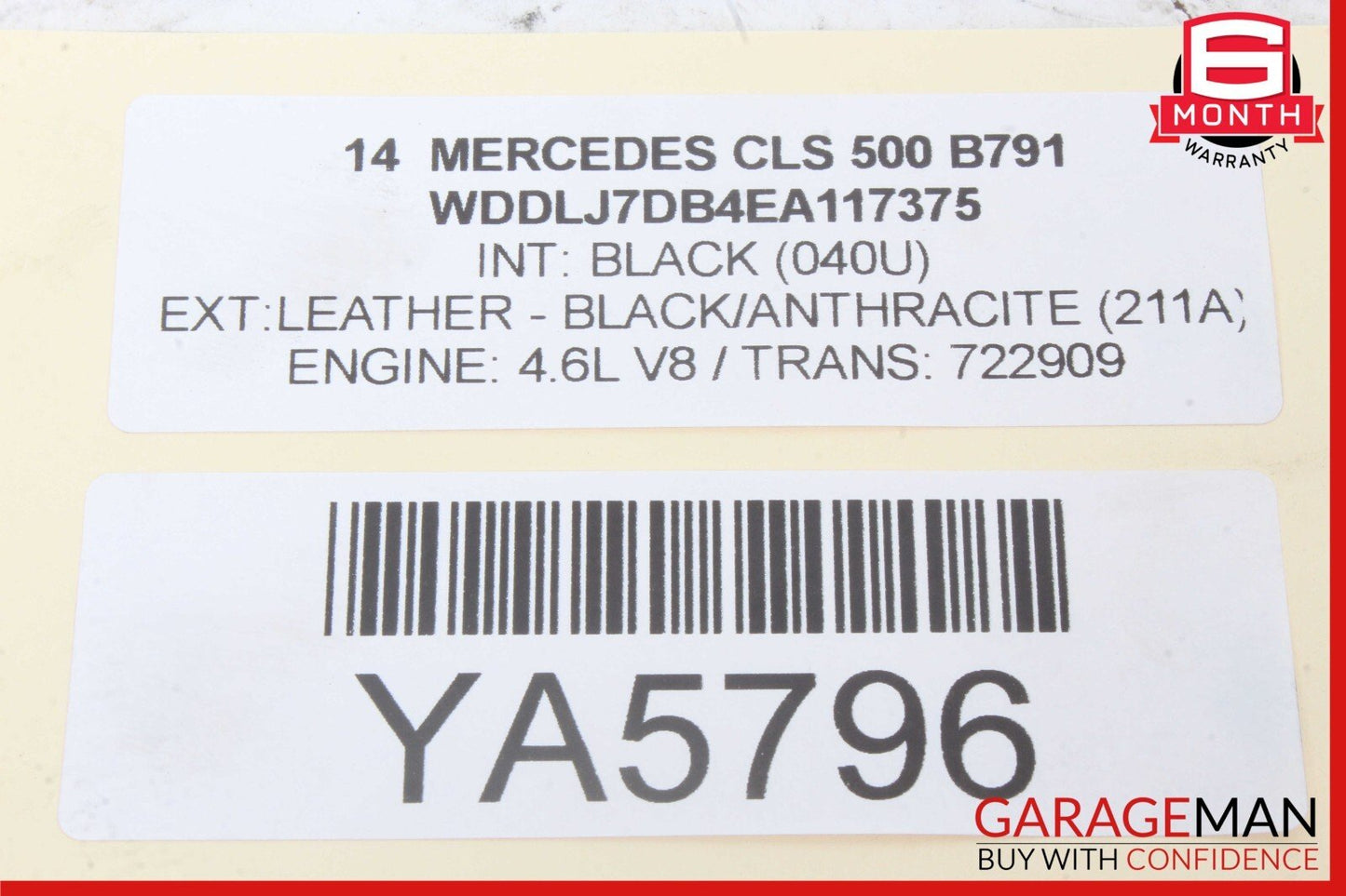 08-17 Mercedes W218 CLS500 E350 E550 Rear Trunk Lid Latch Lock Actuator OEM