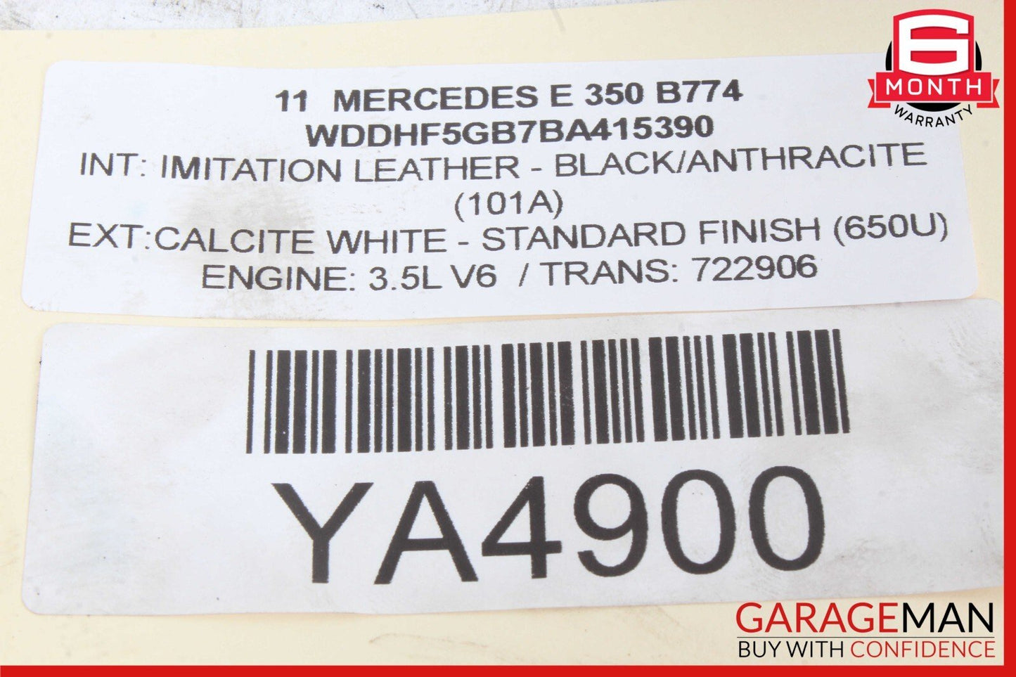 05-12 Mercedes W212 E350 R350 C300 Engine PCV Crankcase Vent Valve Oil Separator