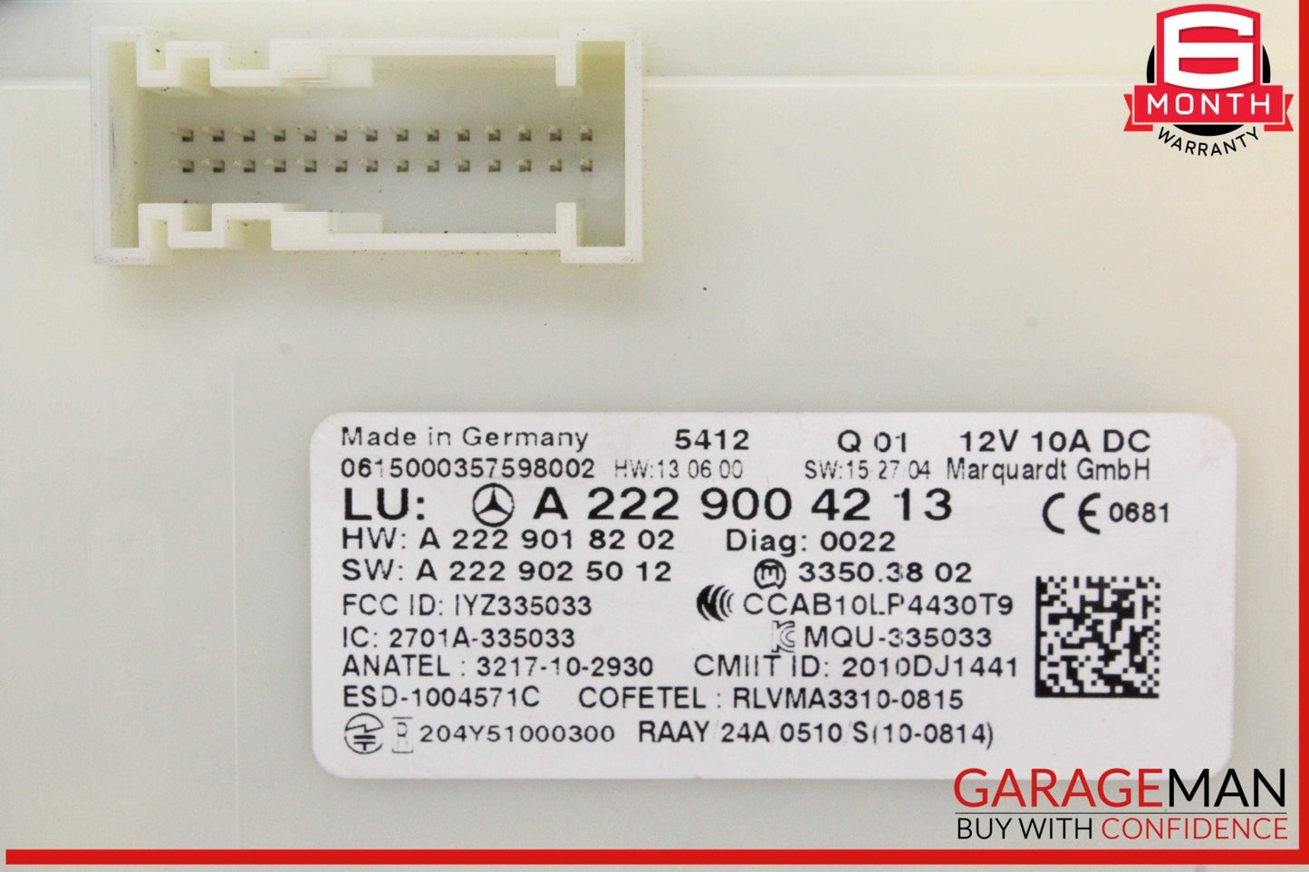 14-19 Mercedes W205 C300 S550 GLC350 Keyless Go Entry Control Module Unit OEM