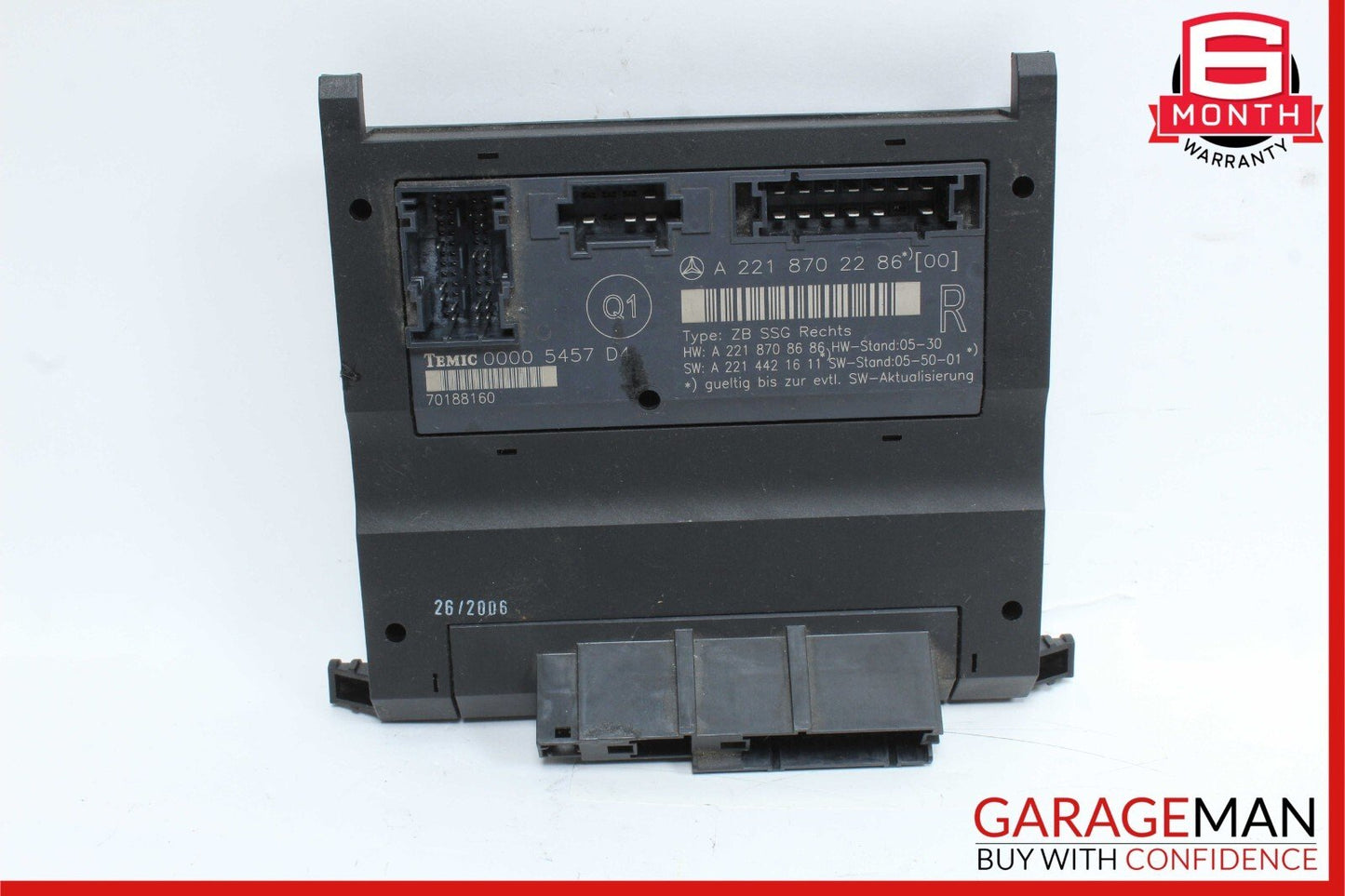 07-09 Mercedes W221 S550 Front Right Passenger Side Under Seat Control Module