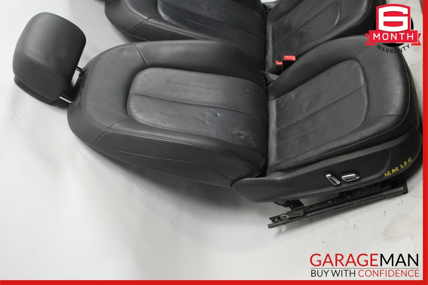12-18 Audi A6 Front Right & Left Complete Seat Set of 2 Pc Black OEM