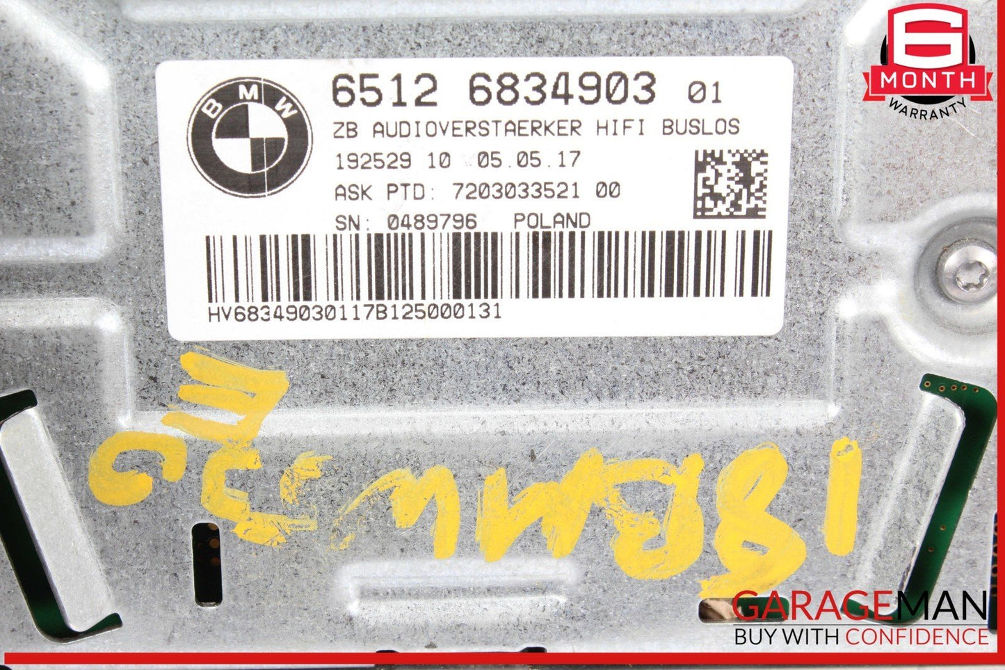 17-20 BMW 530E 530i 540i Audio Radio Sound System Amplifier AMP 6834903 OEM