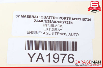 03-13 Maserati Quattroporte M139 Interior Roof Grab Handle Front Right Side OEM