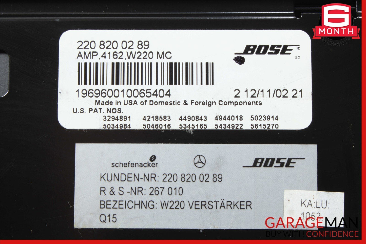 00-03 Mercedes W220 S430 S500 S55 AMG Radio Audio Amplifier Amp 2208200289 OEM