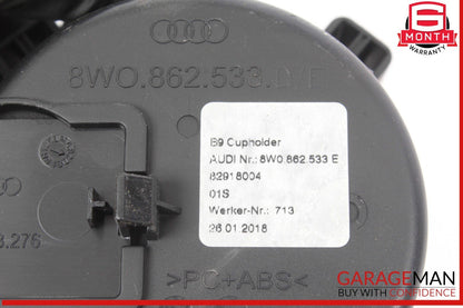 18-23 Audi RS5 S5 Front Center Console Dual Drink Cup Holder 8W0862533E OEM