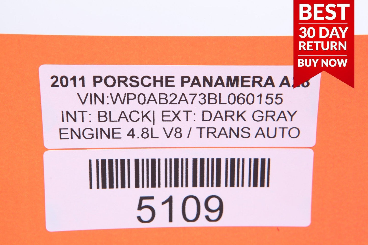 10-15 Porsche Panamera 970 Front Right Side Bumper Grill Grille Vent Trim A28