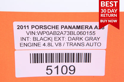 10-15 Porsche Panamera 970 Front Right Side Bumper Grill Grille Vent Trim A28