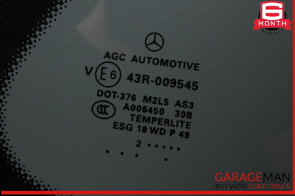 13-19 Mercedes X166 GL450 GLS550 Rear Right Side Quarter Window Glass Trim Assy