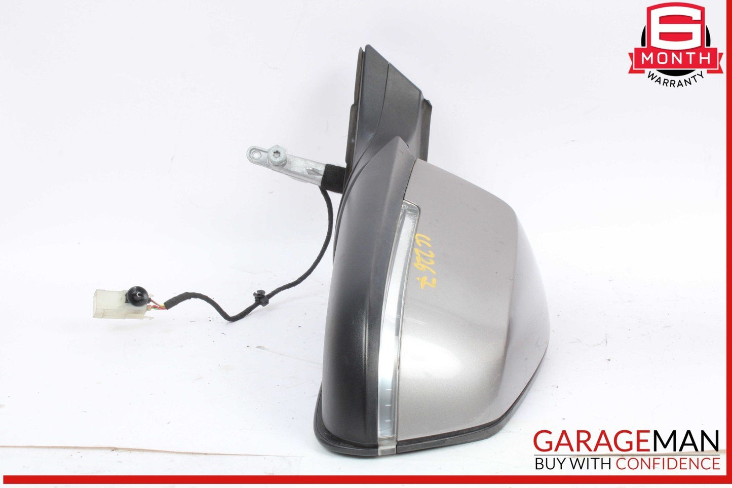 14-21 BMW i3 I01 Hybrid Front Left Side Door Rear View Mirror Heated Gray OEM