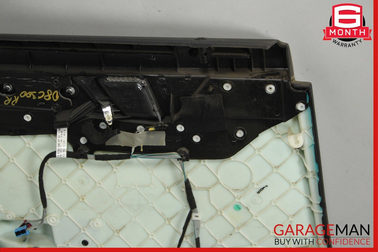 08-14 Mercedes W204 C300 Sedan Rear Right Interior Door Trim Panel Black