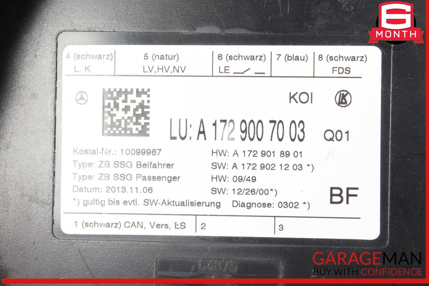 08-20 Mercedes W212 E350 C300 Front Right Side Seat Control Module Unit