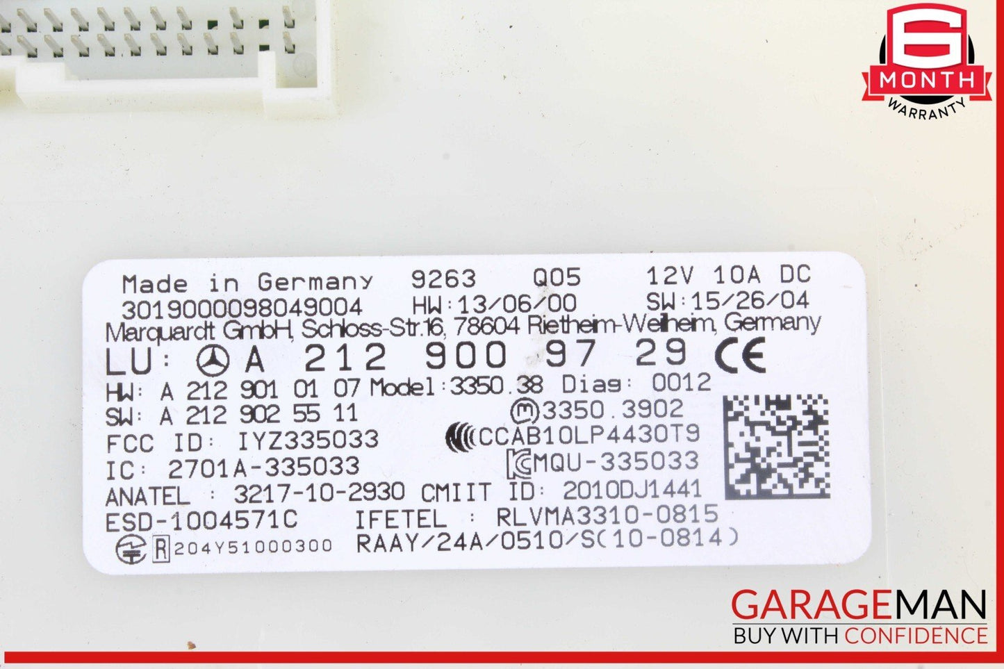 13-20 Mercedes R172 SLC43 AMG SL550 ML400 Keyless Go Entry Control Module OEM