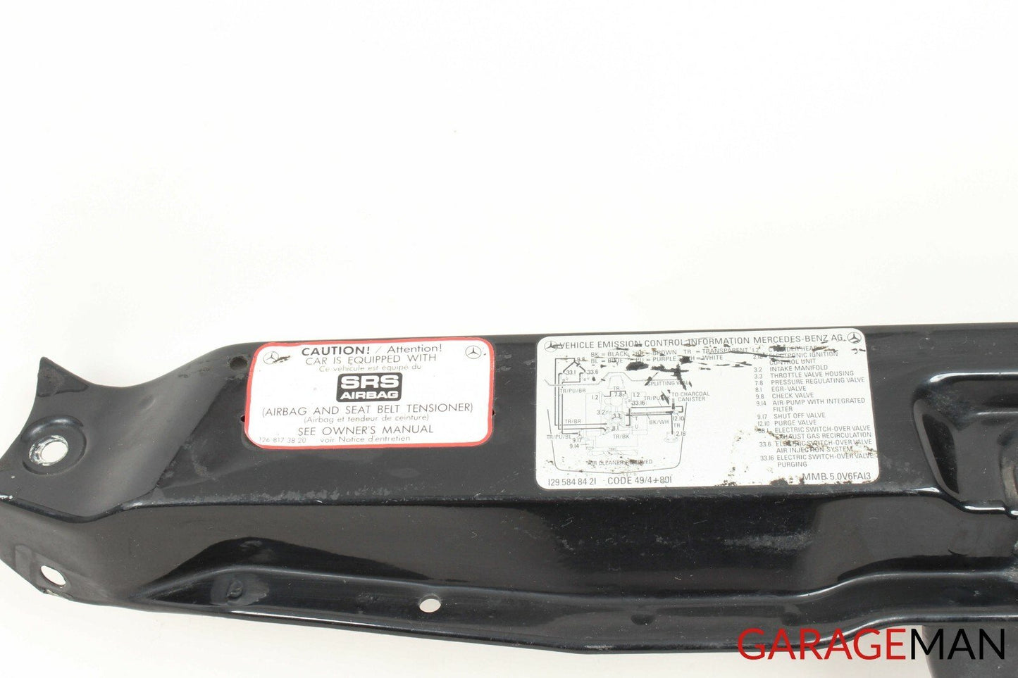 90-02 MERCEDES R129 SL500 SL600 UPPER RADIATOR SUPPORT TIE BAR OEM