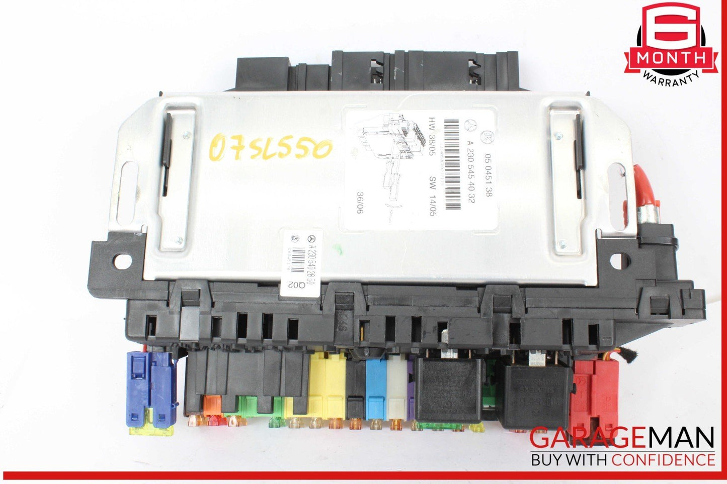 03-12 Mercedes R230 SL550 SL55 AMG SL500 Rear SAM Fuse Box Relay Module OEM