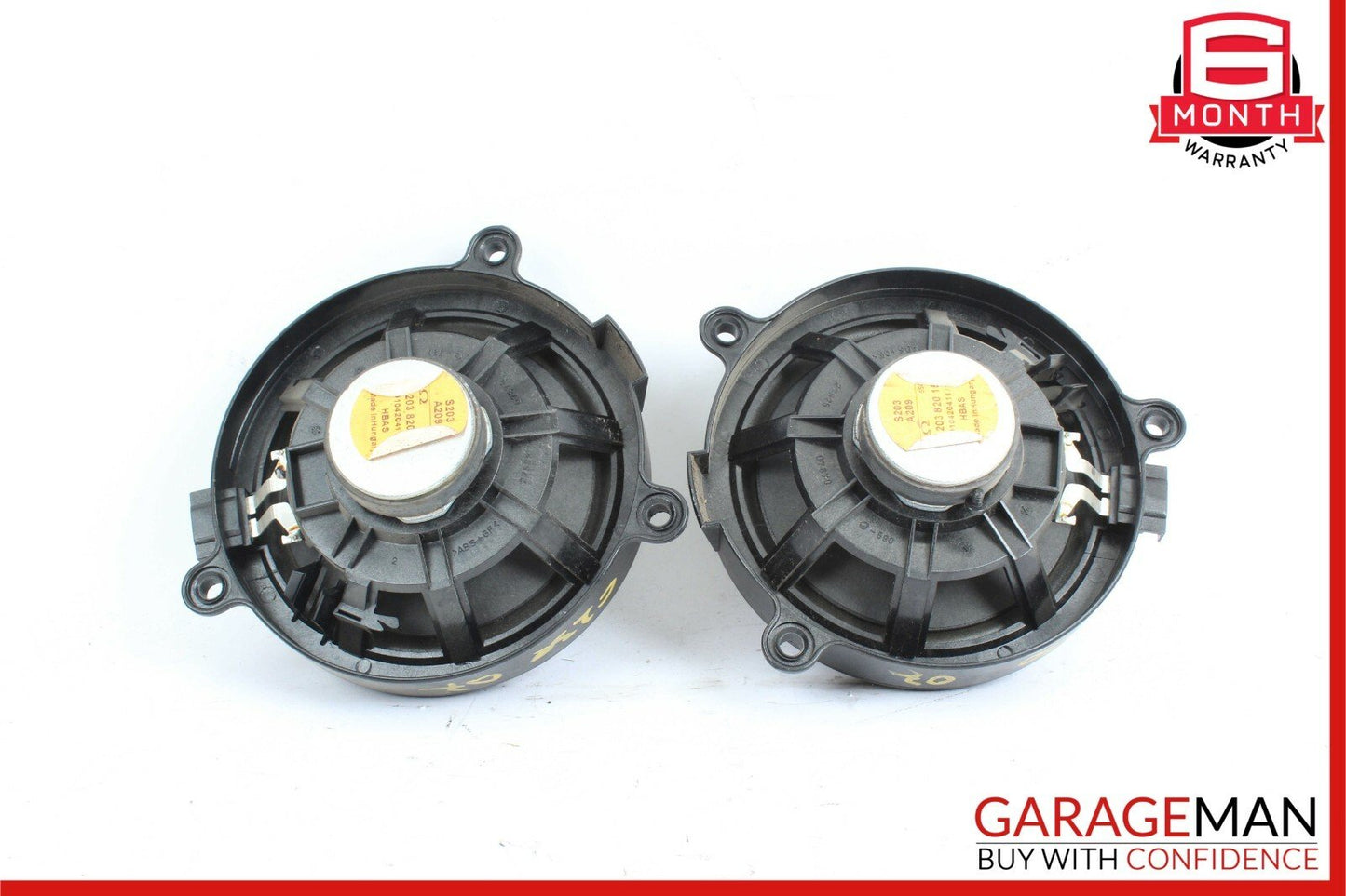 01-07 Mercedes W203 C230 Rear Right & Left Door Sound Audio Speaker Set of 2 Pc