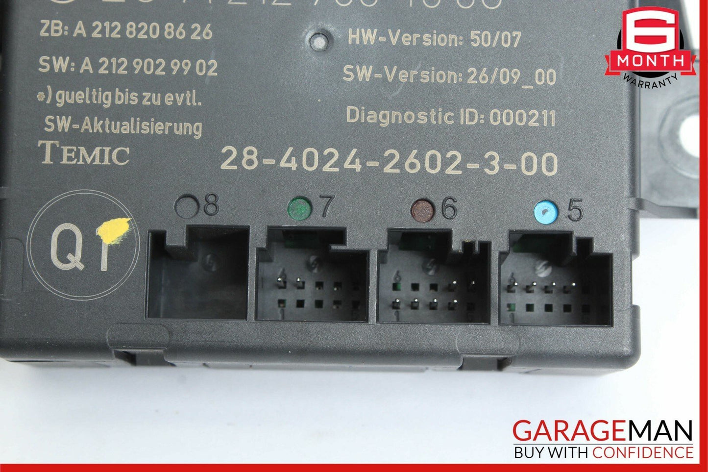 08-18 Mercedes W204 C250 C300 CLS550 Rear Right Side Door Control Module OEM